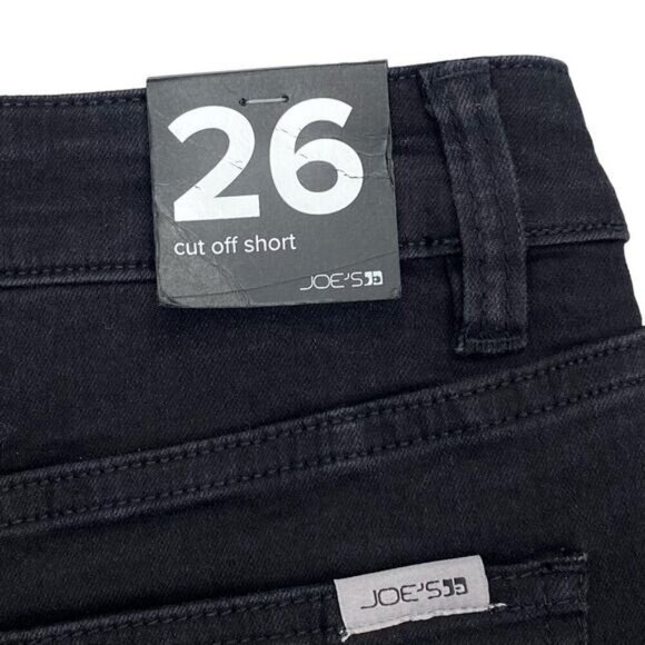 Joe's Jeans Merida Cut Off Denim Short Size 26 In Washed Black - Picture 7 of 9